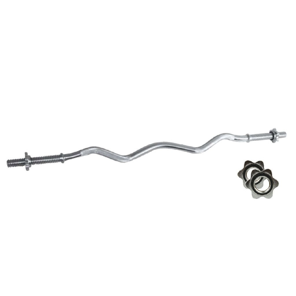 Bilanciere CURL cromato 120 cm. chiusura a vite.