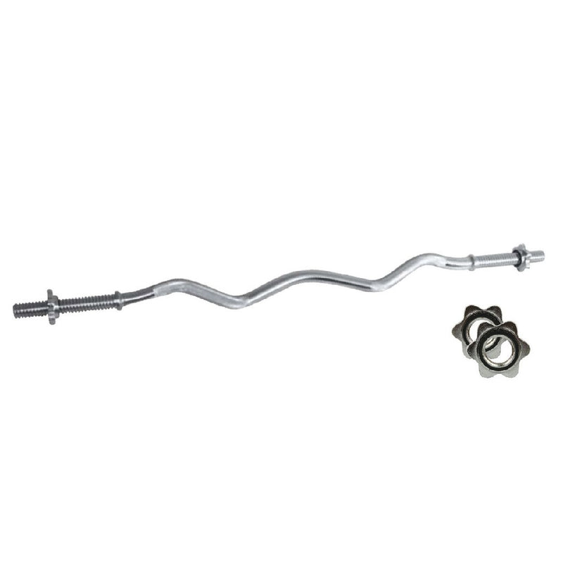 Bilanciere CURL cromato 120 cm. chiusura a vite.