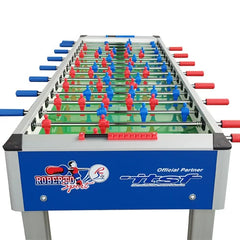 Calciobalilla COLLEGE 4x4 Blu - aste rientranti , maxi per otto giocatori da interno-2