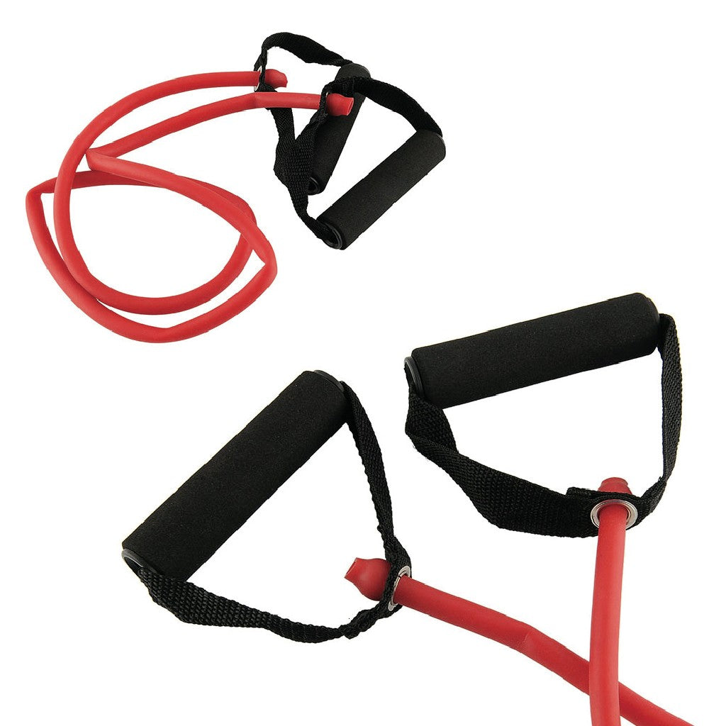 Tubo elastico con maniglie 6x10x1200 mm light rosso