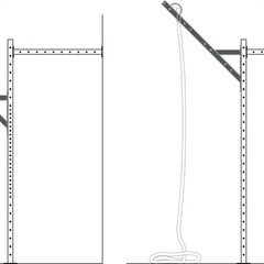 Montante per telaio obliquo - 1pz (per gabbia cross training) GU-TO-2