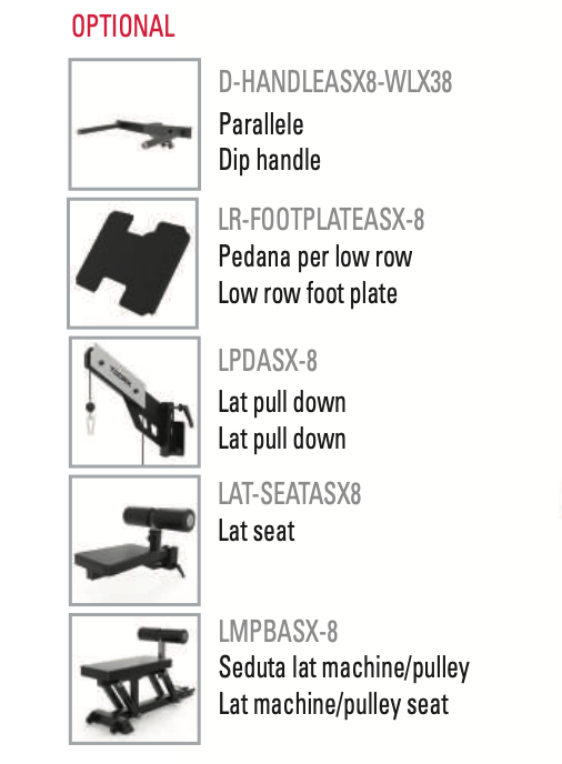 Lat pull down per ASX-8000