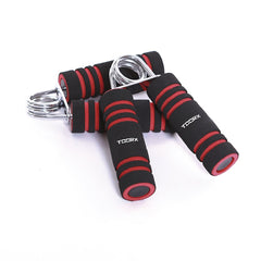 Coppia hand grips impugnatura "soft touch", nere-rosse-cromo