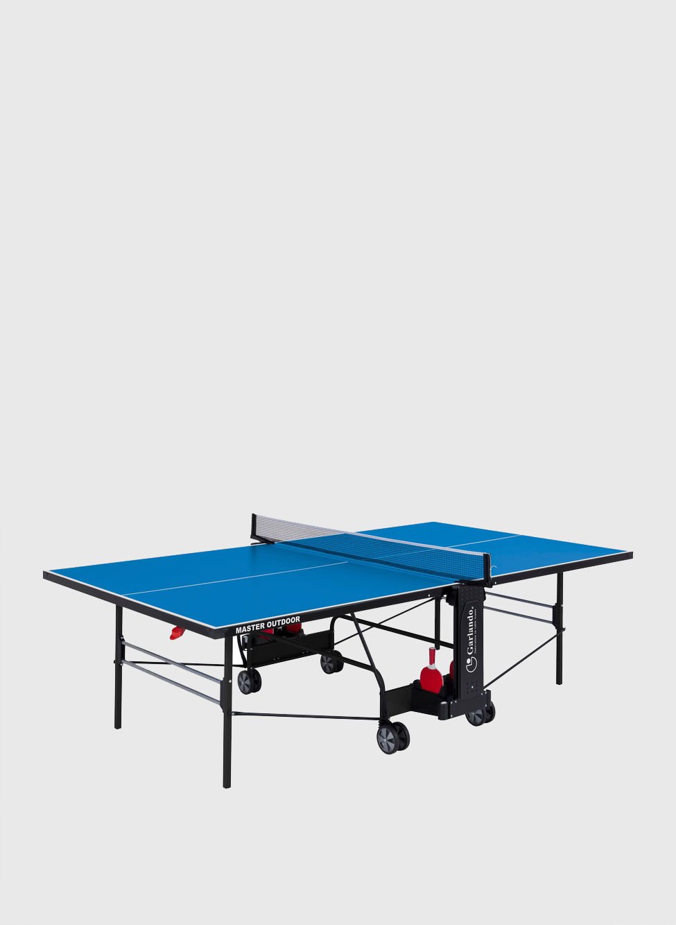 Ping pong MASTER OUTDOOR piano blu con ruote, per esterno