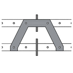 Staffa di collegamento tra 4 profili di irrigidimento cm105 paralleli