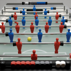 Calciobalilla PRO CHAMPION aste uscenti piano gioco lungo in vetro sabbiato-5
