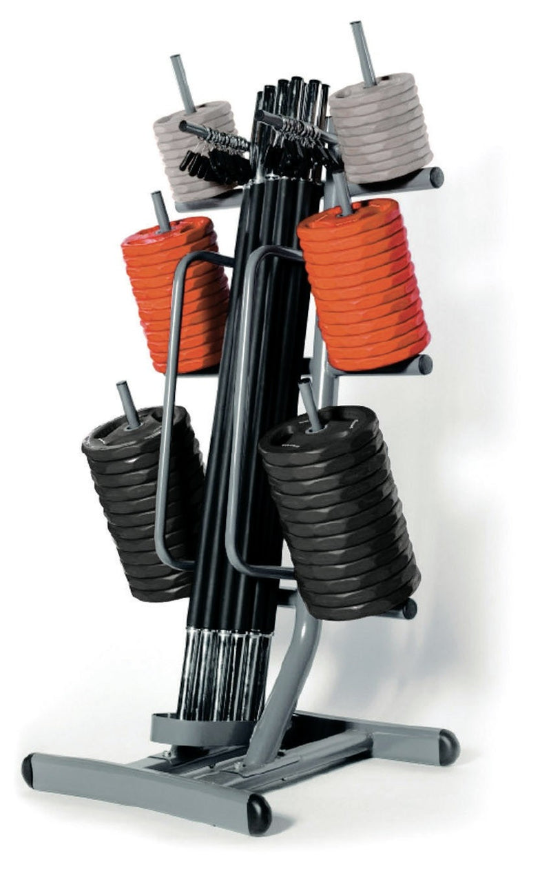 Rastrelliera nera compatta salvaspazio porta Body Pump (12 set)
