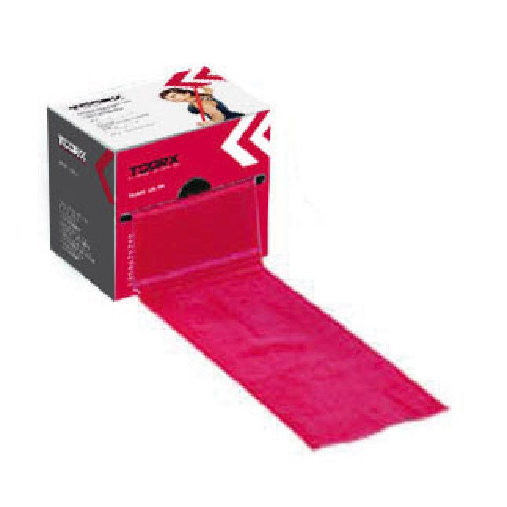Fascia elastica latex-free in rotolo - MEDIUM (rosso) 25 m x15 cm - sp. 0,50 mm