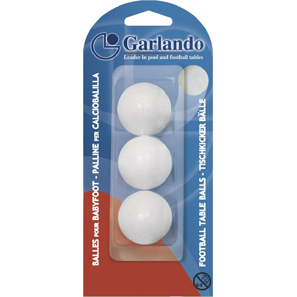 Blister con tre palline bianche standard .
