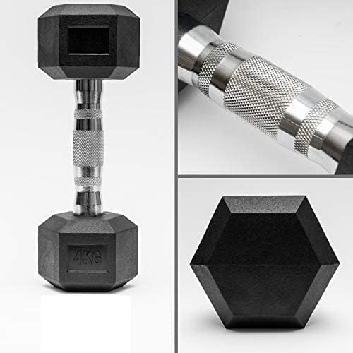 Manubrio Esagonale Gommato da 1 a 70 KG - Venduto Singolarmente-2