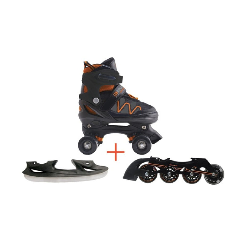 Pattini 3in1 Flexwheel nero arancio misura M