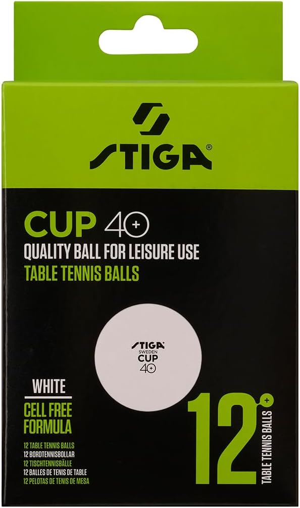 Confezione di 12 palline bianche Stiga Cup ABS