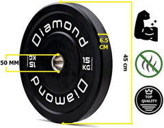 DISCO OLIMPICO BUMPER TRAINING PRO Ø 45 cm 15 Kg DOTD15-PN