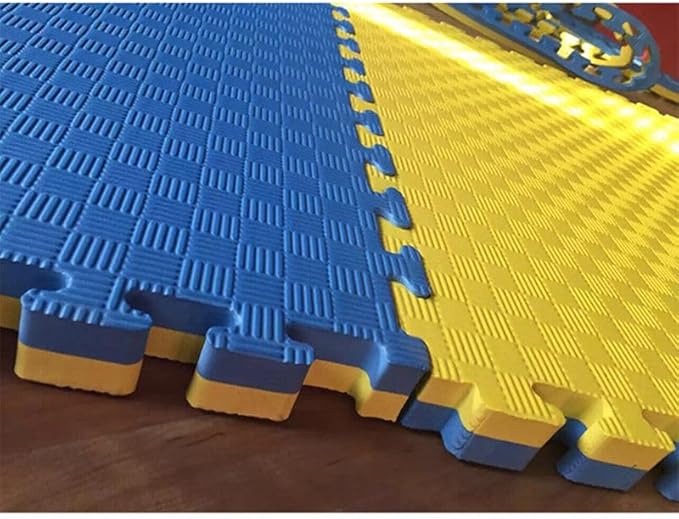 Pavimentazione Ad Incastro Antiscivolo In EVA 2 cm Multidiscipline Giallo/Blu- 9 pz-3