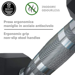 Manubrio Esagonale Gommato GMG DA 1 A 30 KG-2