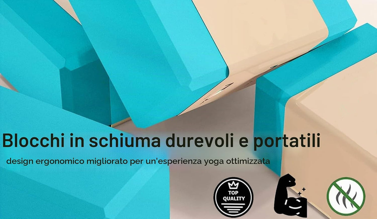 Mattoni Yoga Ad Alta Densità- Singole o doppie / Verde lime o Azzurre-2