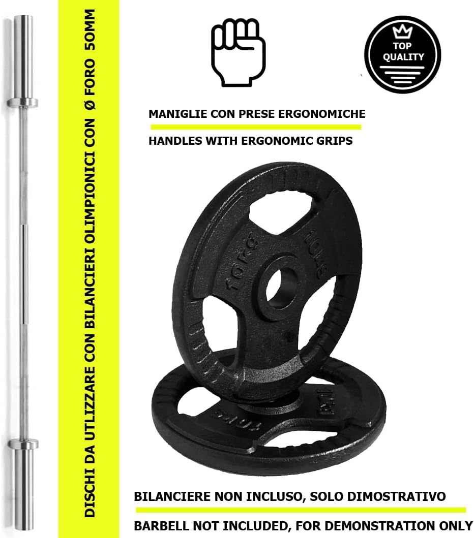 Disco ghisa olimpionico foro Ø50 mm G50DV da 1.25 a 25 kg-5