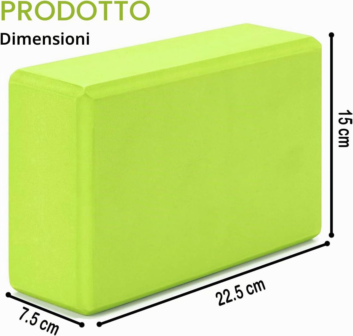 Mattoni Yoga Ad Alta Densità- Singole o doppie / Verde lime o Azzurre-4