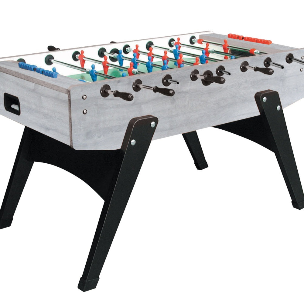 Calciobalilla G-2000 rovere-grigio da interno aste rientranti-5