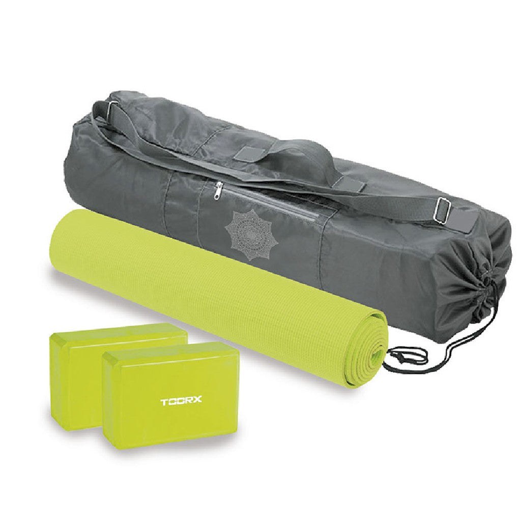 Set Yoga  composto da borsa tracolla con due tasche e disegno Mandala