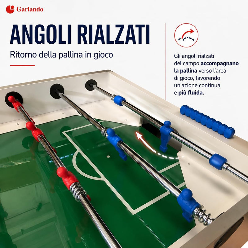 Calcio Balilla Goleador [Made in Italy] con Aste Rientranti o Uscenti-7