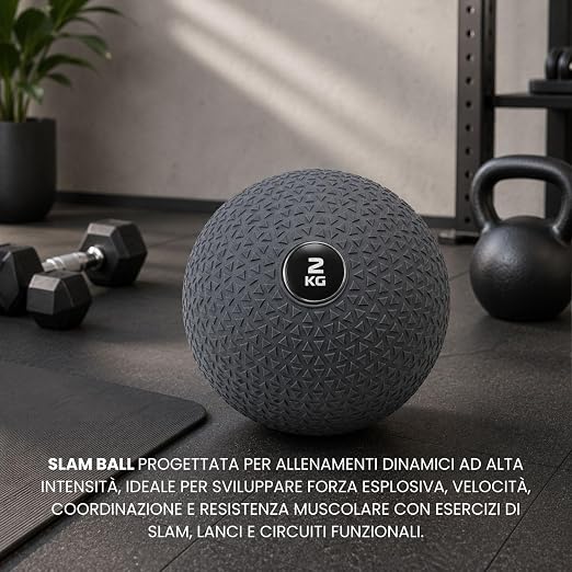 Slam Ball Antiscivolo da 2 a 30 kg-2