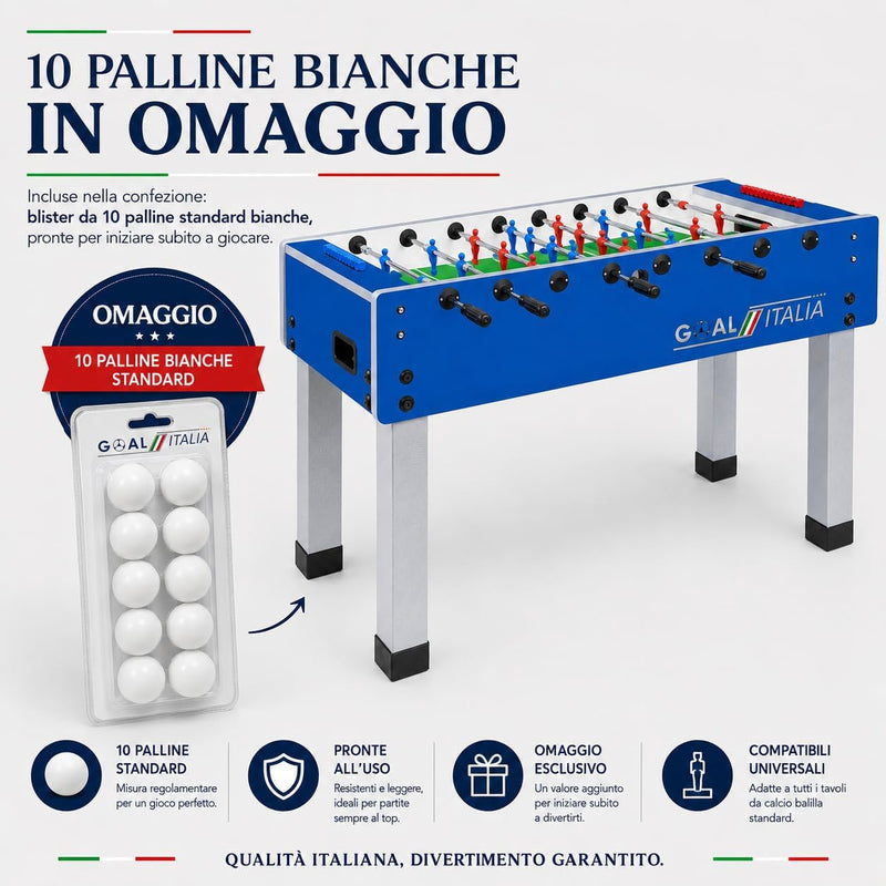 Calcio Balilla Goal [Made in Italy] Biliardino Con Aste Rientranti Telescopiche o Uscenti-4