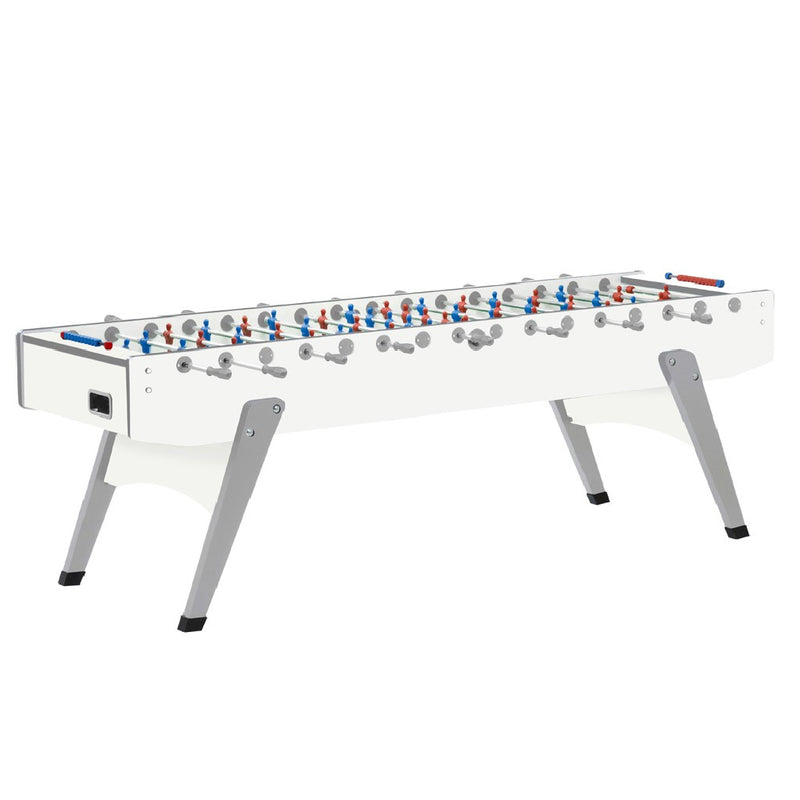 Calciobalilla XXL PURE WHITE otto giocatori rientranti piano gioco