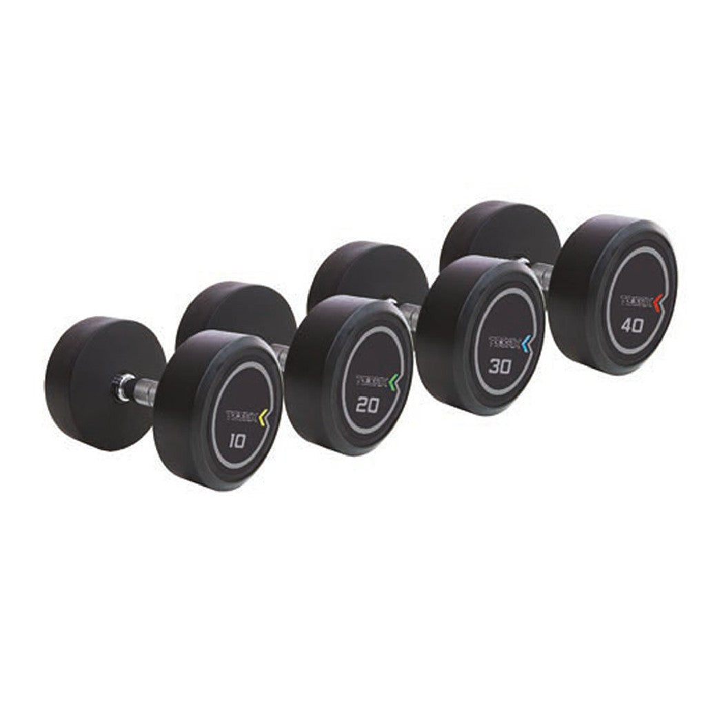 Set coppie manubri Professional in uretano da 4 a 24 kg (salto da 2 kg)