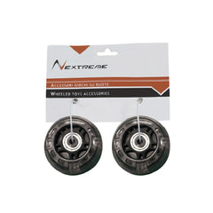 Coppia ruote nere diam. Ø70 mm PVC con cuscinetti ABEC7 e luce bianca