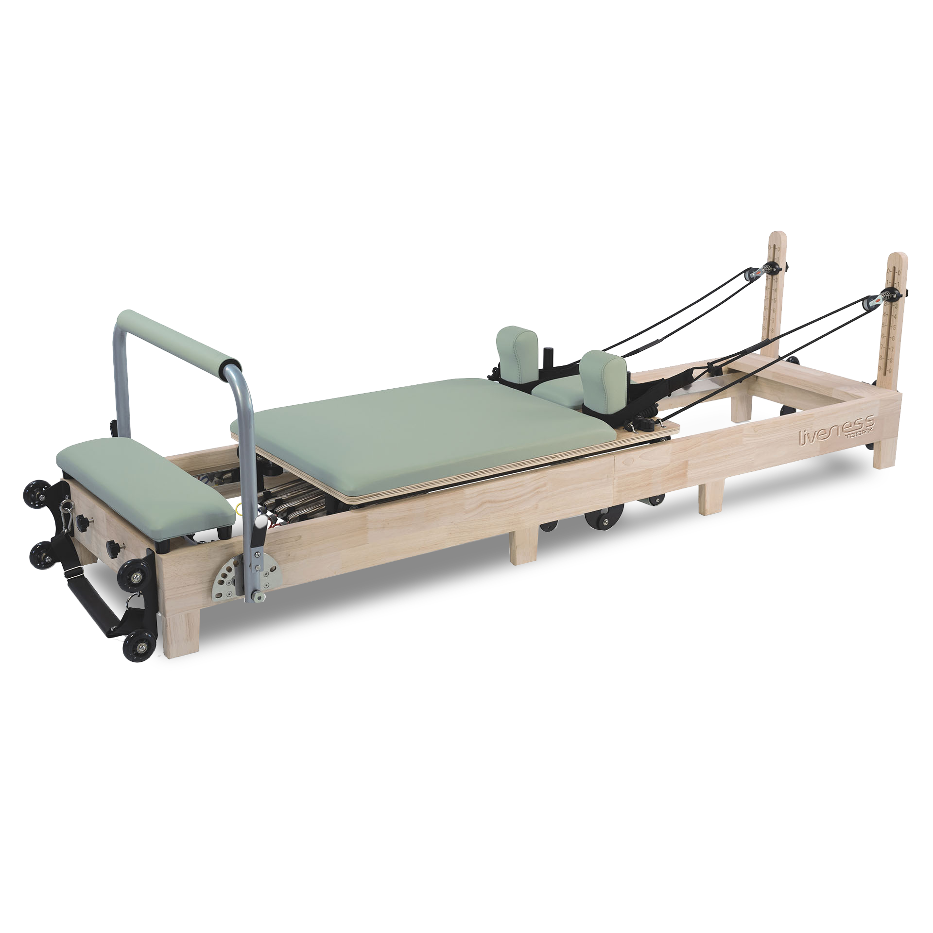 Reformer in legno di quercia naturale pieghevole PTX 3000 Green Tea