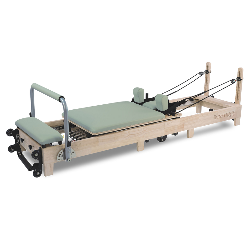 Reformer in legno di quercia naturale pieghevole PTX 3000 Green Tea