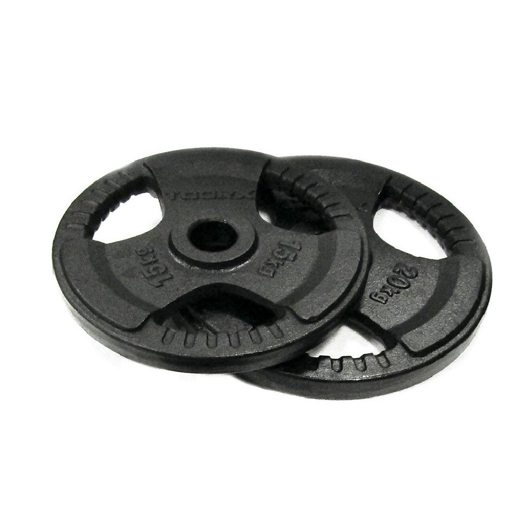 Disco ghisa nera - kg.1,25 tri grip foro diam. mm. 50