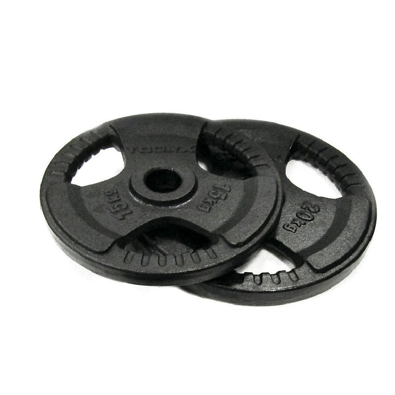 Disco ghisa nera - kg.1,25 tri grip foro diam. mm. 50