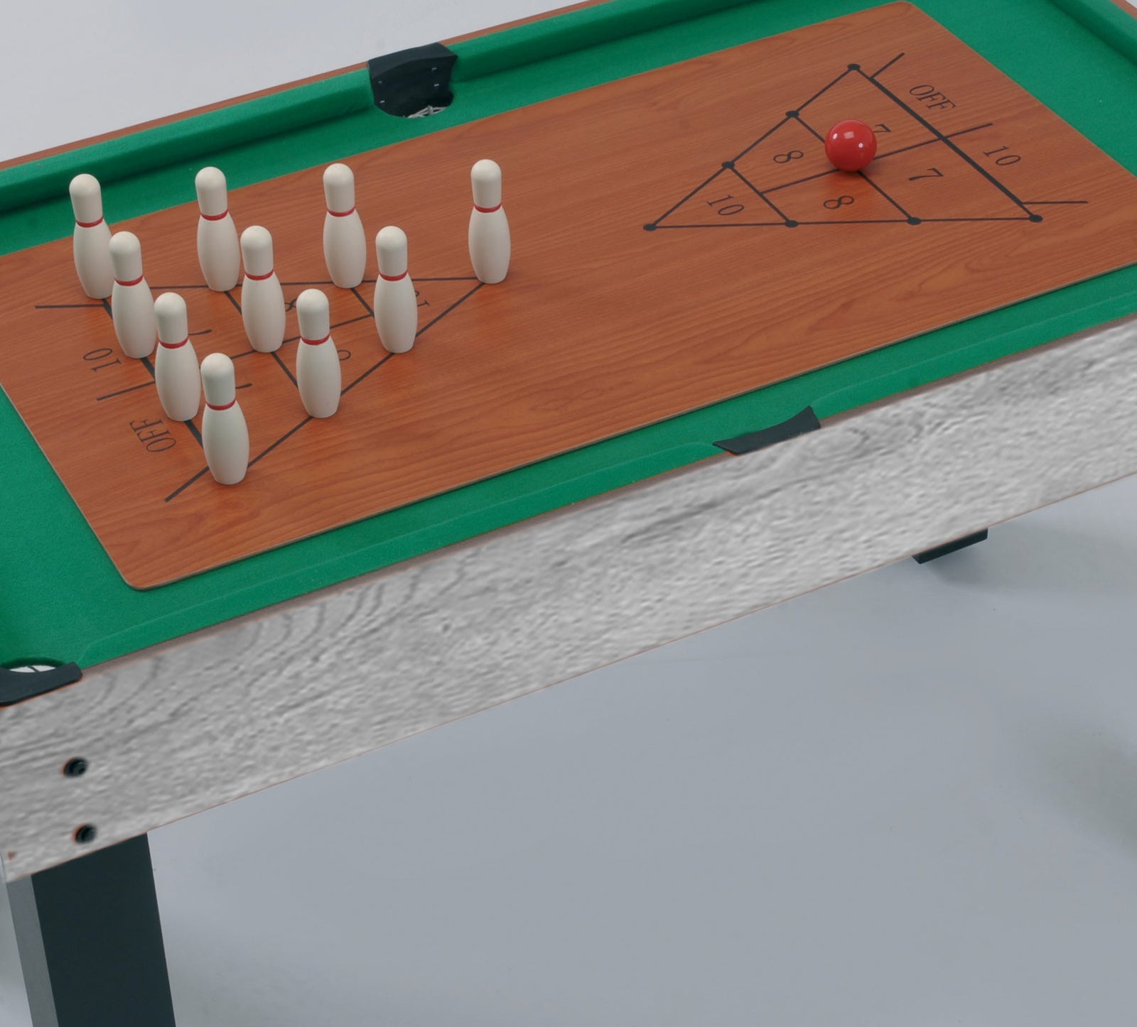 Tavolo multigioco MULTI - 12 giochi in 1 rovere grigio aste rientranti
