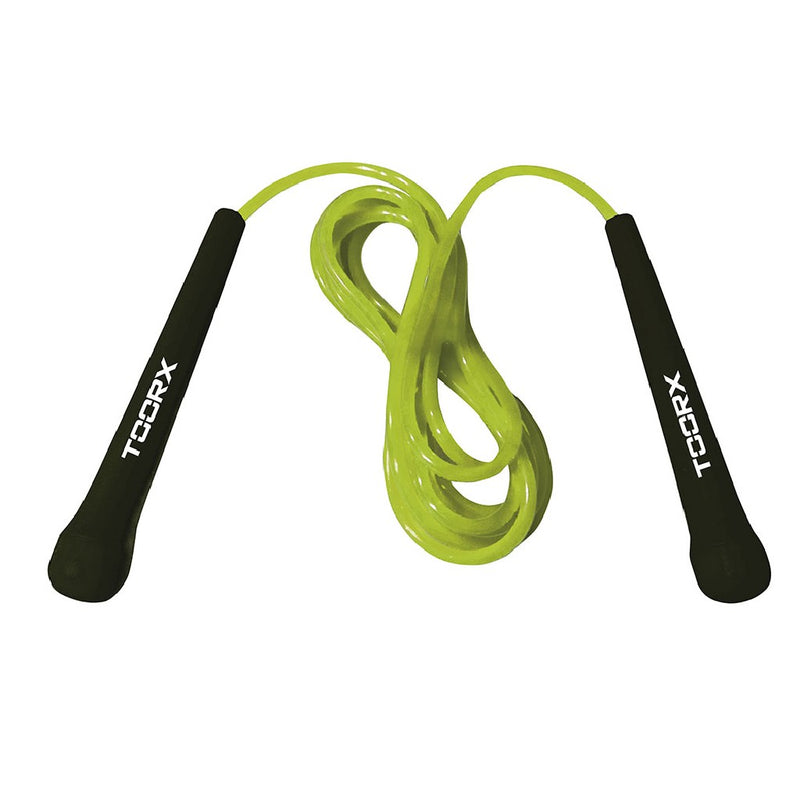 Corda da salto veloce, verde lime-nera in PVC