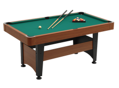 Pool table CHICAGO 4 rovere grigio campo gioco cm. 140 x 70 - piano gioco in mdf