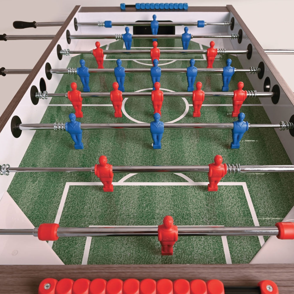 Calciobalilla F-100 grigio aste rientranti campo gioco lungo in
