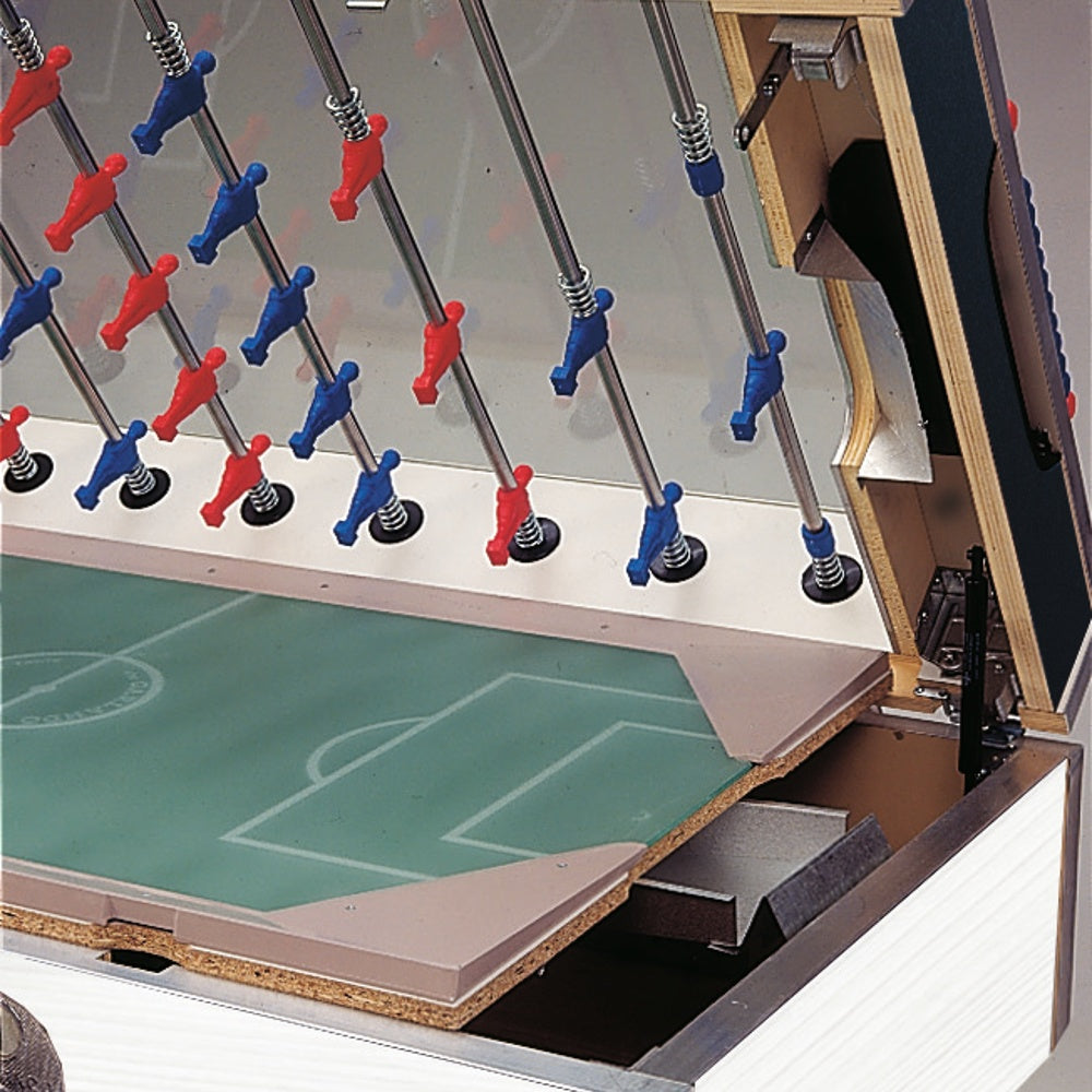 Calciobalilla OLYMPIC OUTDOOR aste uscenti piano gioco lungo in laminato