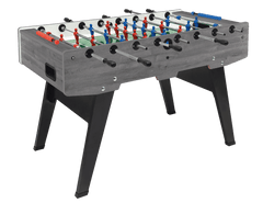 Calciobalilla CHAMPION grigio rovere aste uscenti piano gioco corto in vetro