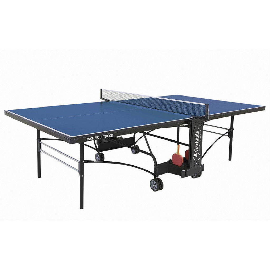 Ping pong MASTER OUTDOOR piano blu con ruote, per esterno