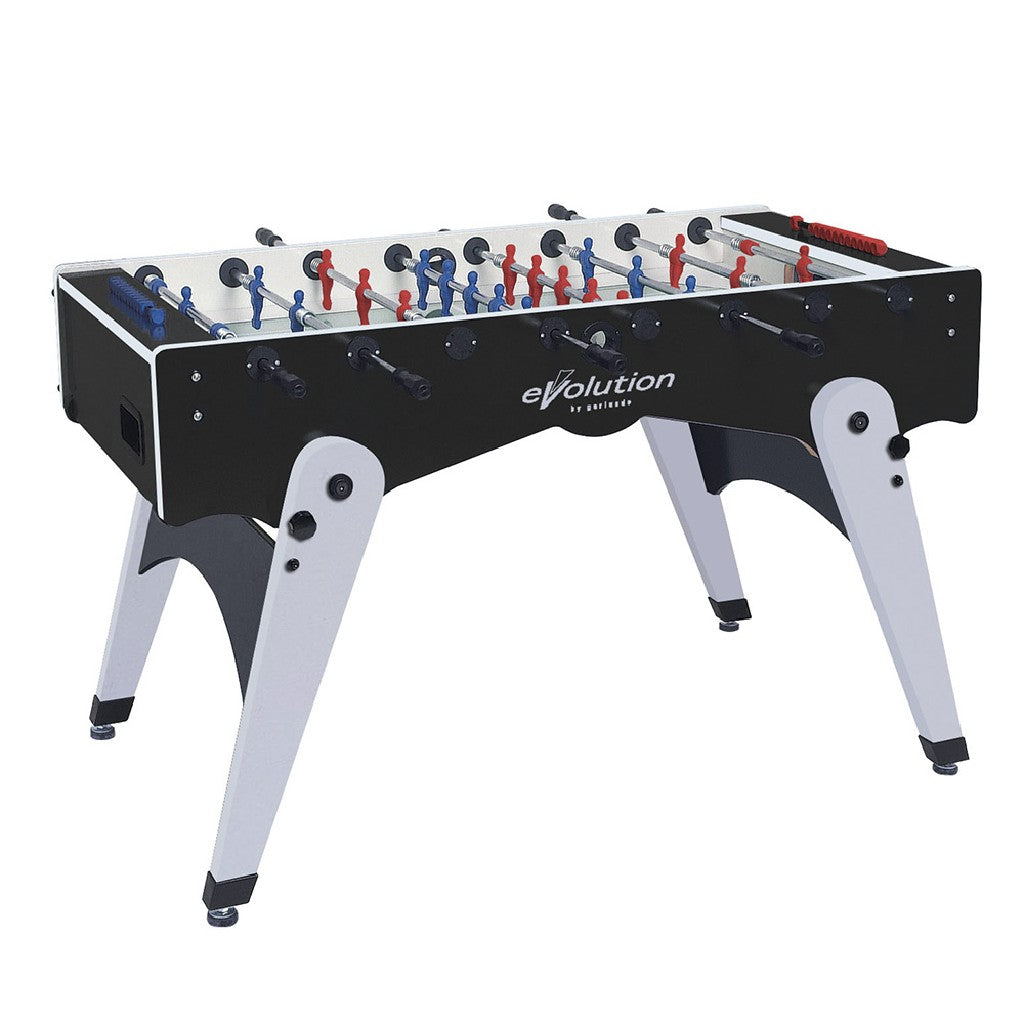 Calciobalilla FOLDY EVOLUTION con aste rientranti, piano gioco corto in vetro