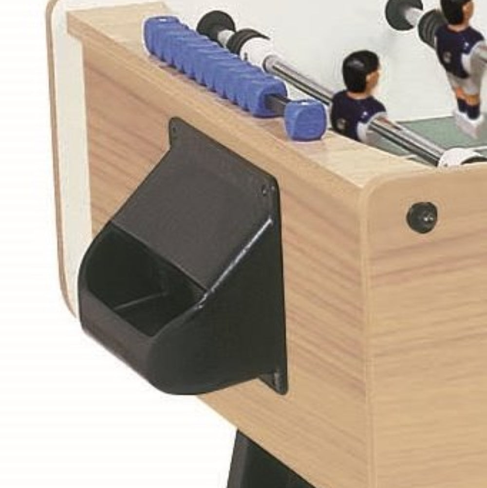 Calciobalilla F-10 acero aste uscenti piano gioco lungo in nobilitato