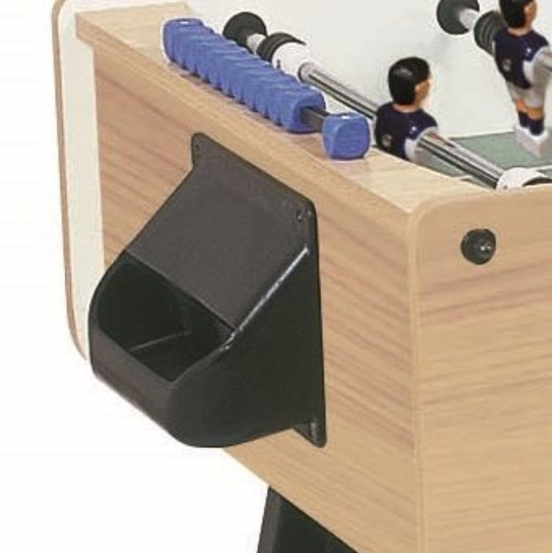 Calciobalilla F-10 acero aste uscenti piano gioco lungo in nobilitato