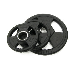 Disco ghisa gommato - 1,25 kg tri grip con foro diam. mm. 50 boccola