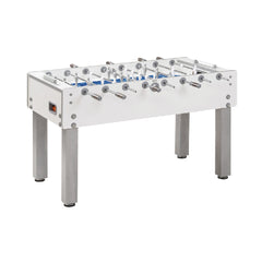 Calciobalilla G-500 PURE WHITE H2O aste uscenti, piano gioco  corto
