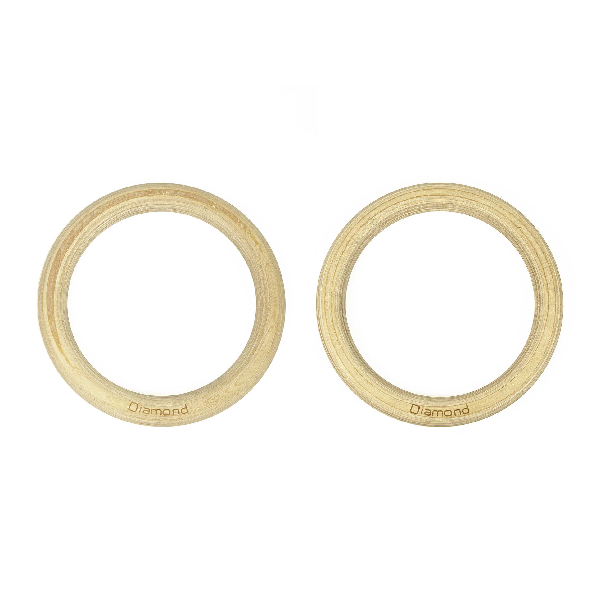 COPPIA ANELLI GINNASTICA IN LEGNO CON STRAP 3,8 mm