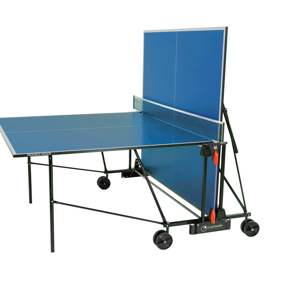 Ping pong PROGRESS INDOOR piano blu con ruote, per interno