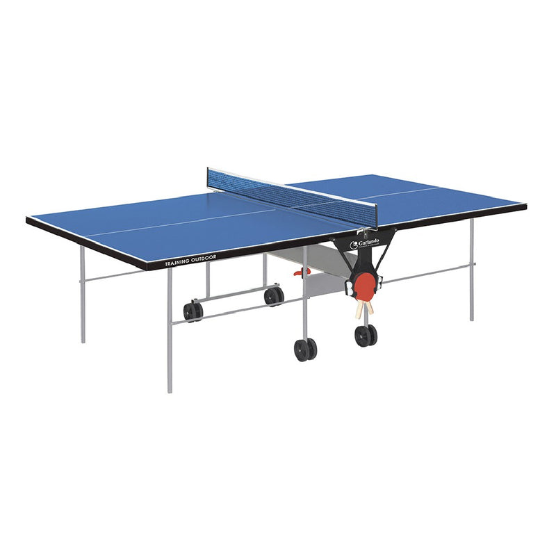 Ping pong TRAINING OUTDOOR piano blu con ruote, per esterno