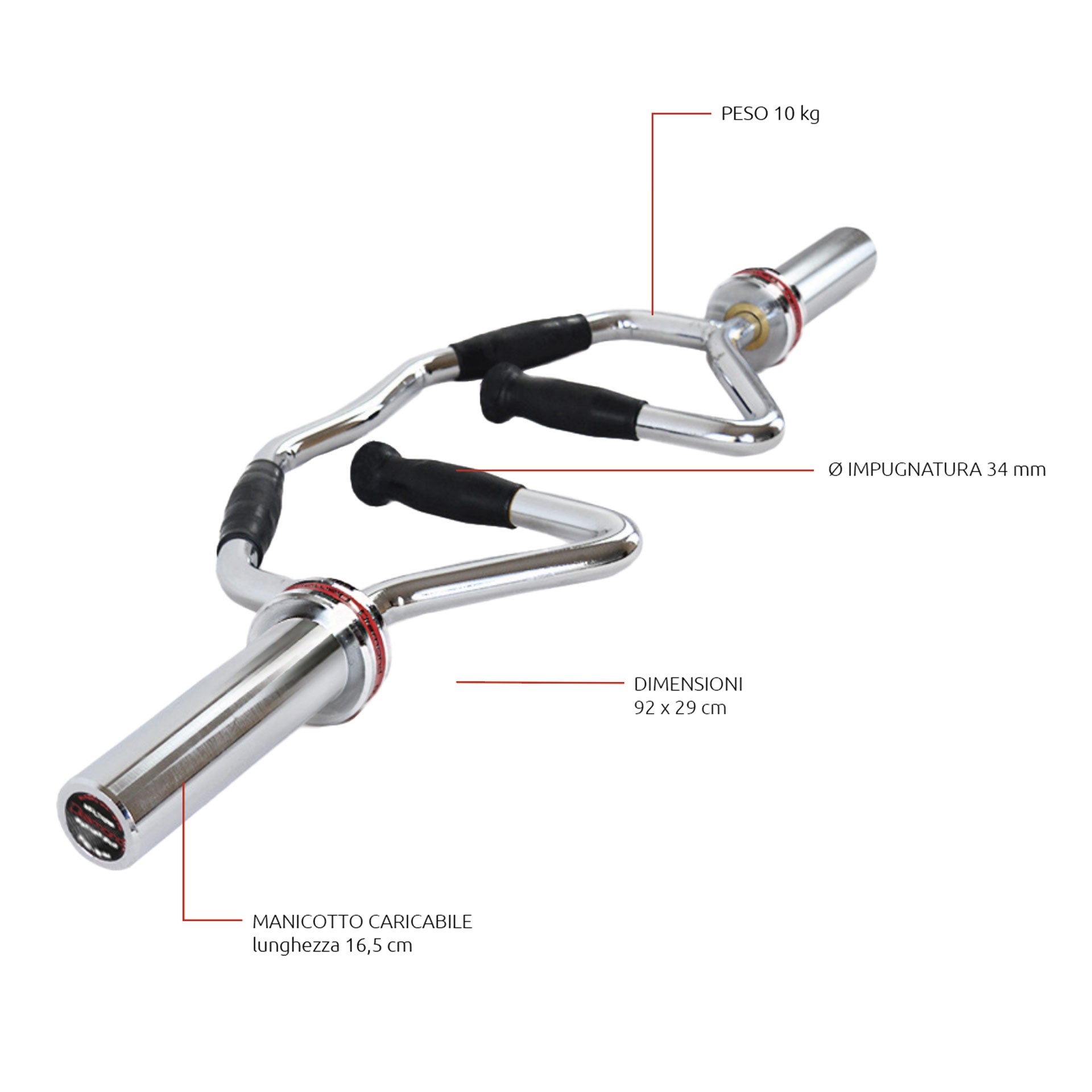 BILANCIERE OLIMPICO - MULTIGRIP - 220 kg